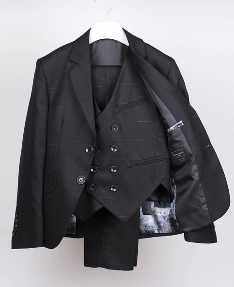 Doktor Junior Erkek Çocuk Yelekli Takım Elbise - 3