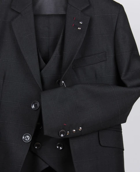 Doktor Junior Erkek Çocuk Yelekli Takım Elbise - 4