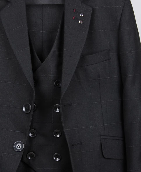 Doktor Junior Erkek Çocuk Yelekli Takım Elbise - 7