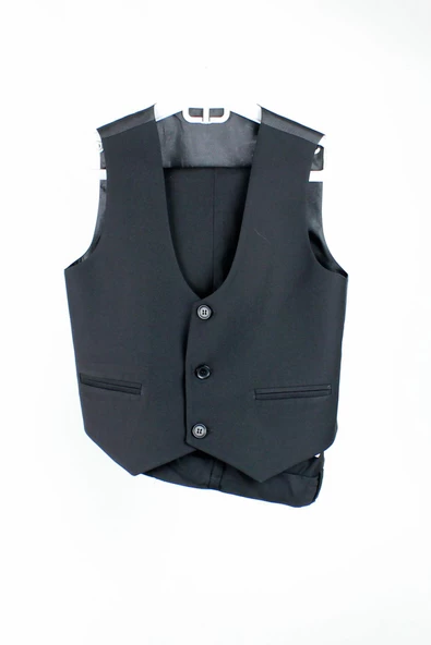 Erkek Çocuk Spor Kesim Yelekli Takım Elbise - 4