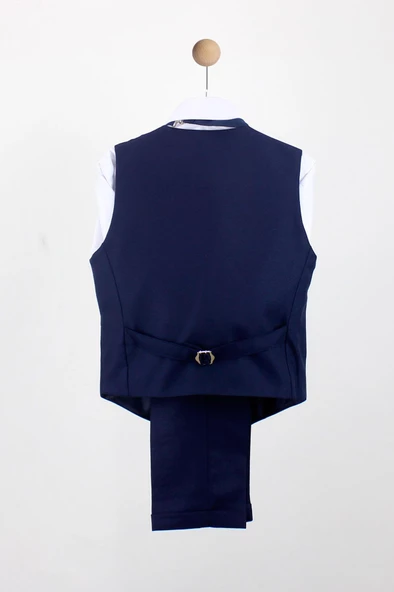 Erkek Çocuk Yakalı Yelek Pantolon Takım - 6