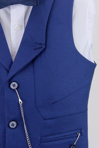 Erkek Çocuk Yakalı Yelek Pantolon Takım - 7