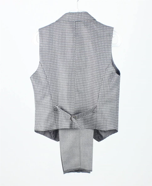 Erkek Çocuk Çift Sıra Düğmeli Spor Yelek Takım - 2