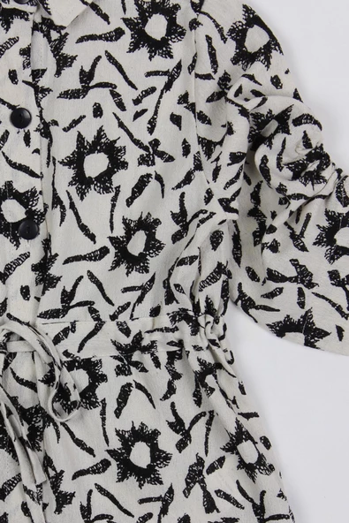 Yaş Kız Çocuk Kolları Büzmeli Tunik Ceket - 3