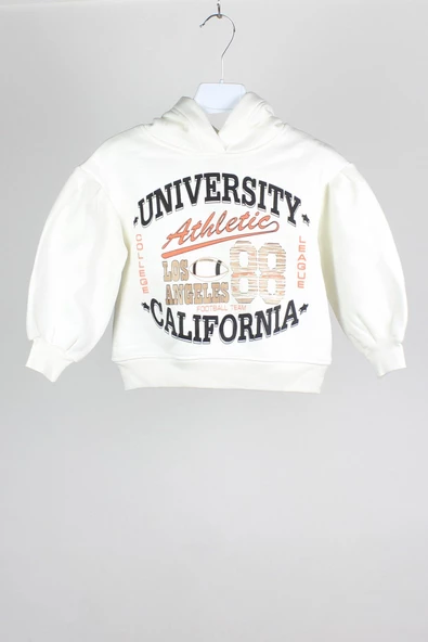 Escabel Kız Çocuk Balon Kol Kapşonlu Sweatshirt - 2