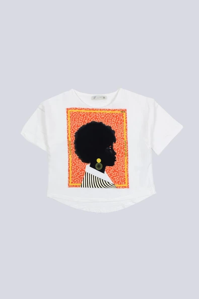 Kız Çocuk Baskılı Tshirt - 2