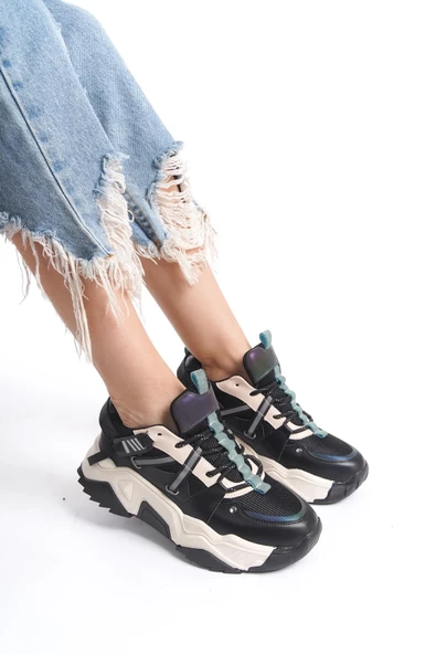 Dussel Siyah Sneaker Günlük Spor Ayakkabı - 3