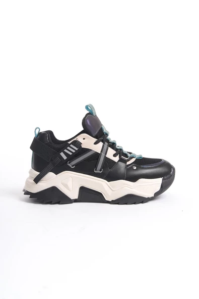 Dussel Siyah Sneaker Günlük Spor Ayakkabı - 4