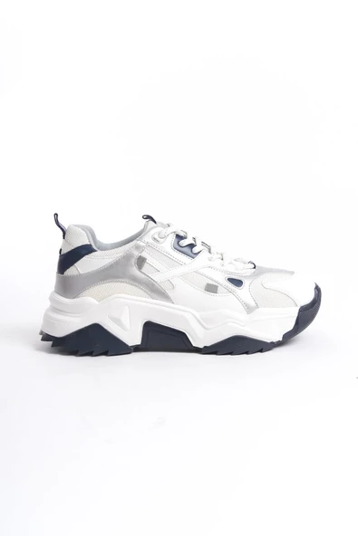 Muca Lacivert Beyaz Sneaker Günlük Spor Ayakkabı - 4