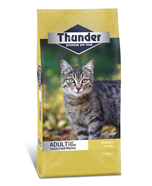 Thunder Tavuklu Yetişkin Kedi Maması 15 KG