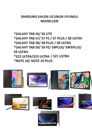Samsung Galaxy Tablet S Pen Kalem Yedek Ucu (5adet) S6/S7/S8/S9/Lite/FE/Plus S21Ultra/S22ULTRA/S23ULTRA - 4