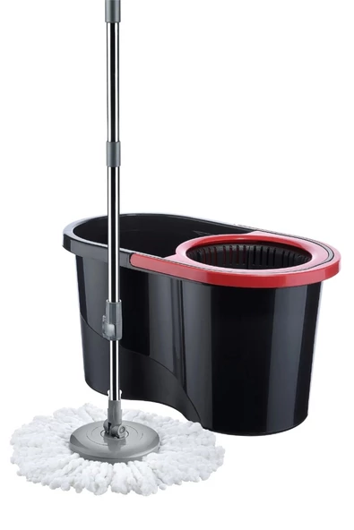 360 Derece Döner Başlıklı Lüx Temizlik Kova Microfiber Mop Paspas Seti 16 Litre
