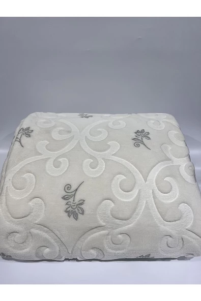 MERİNOS PIRILTI BATTANİYE ÇİFT KİŞİLİK KEMİK-SİLVER - Resim 2