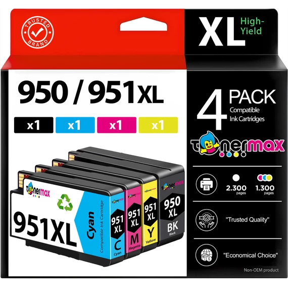 HP 950XL Muadil Kartuş Takım/ HP 8600 Muadil Kartuş Takım