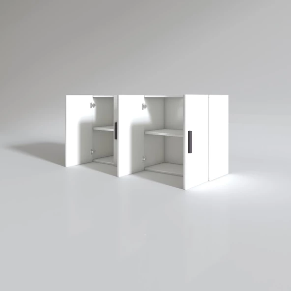Kenzlife hazır mutfak merta byz 060*120*32 mutfak banyo dolabı kapaklı raflı - 2