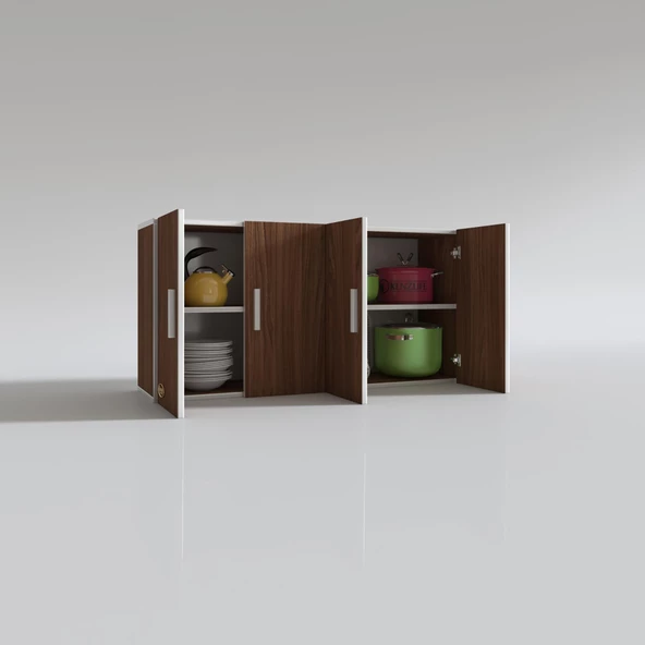 Kenzlife hazır mutfak merta cvz 060*120*32 mutfak banyo dolabı kapaklı raflı - Resim 2