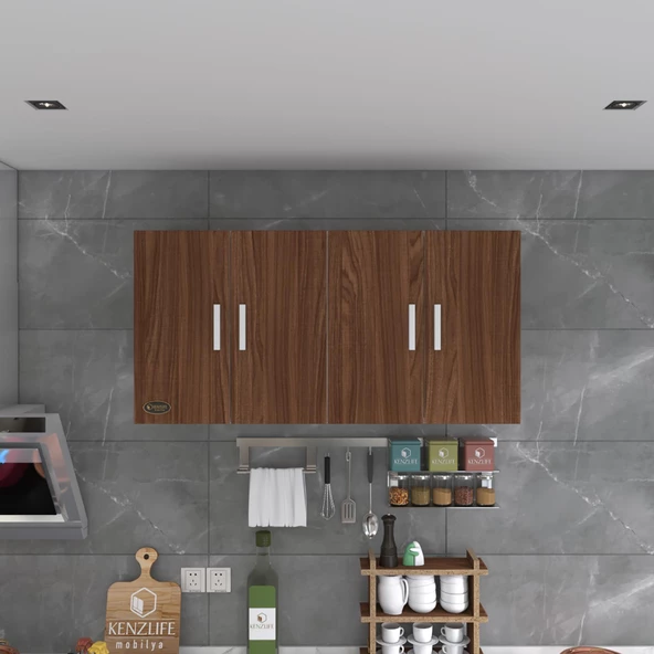 Kenzlife hazır mutfak merta cvz 060*120*32 mutfak banyo dolabı kapaklı raflı - Resim 4