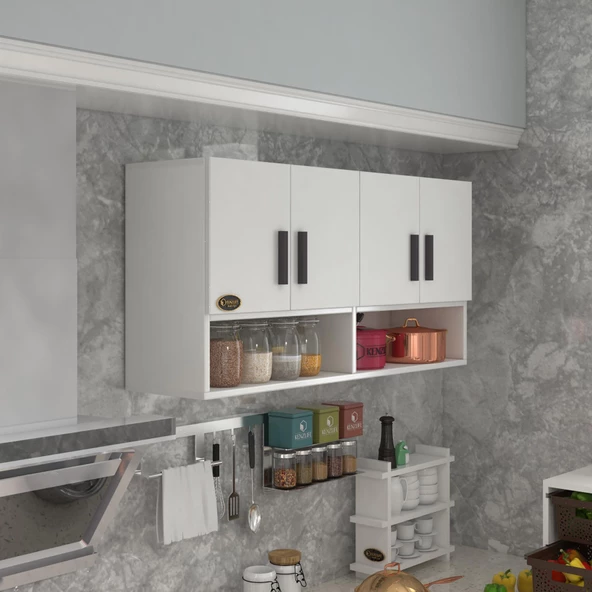 Kenzlife hazır mutfak vesper byz 060x120x32 mutfak banyo dolabı kapaklı raflı