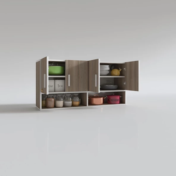 Kenzlife hazır mutfak vesper crd 060*120*32 mutfak banyo dolabı kapaklı raflı - 3