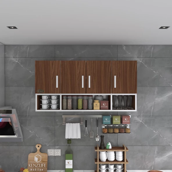 Kenzlife hazır mutfak severus cvz 060*120*32 mutfak banyo dolabı kapaklı raflı