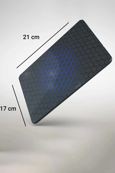 SonicTouch Mavi Siyah Petek Desenli Kaydırmaz Gaming Oyuncu Masaüstü Dikişsiz Mouse Pad/Ped (Altlık) 17x21cm - 2