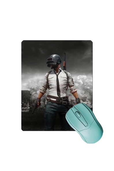 SonicTouch Pubg Desenli Kaydırmaz Gaming Oyuncu Masaüstü Dikişsiz Mouse Pad/Ped (Mouse Altlığı) 17x21cm