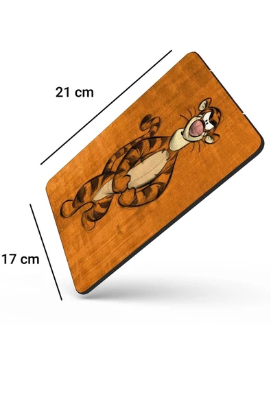 SonicTouch Kaplan Tigger Turuncu Renk Kaydırmaz Gaming Oyuncu Dikişsiz Mouse Pad/Ped 17x21cm - 2