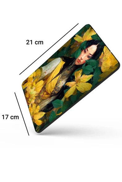 SonicTouch Japon Orman Perisi Kaydırmaz Gaming Oyuncu Dikişsiz Sarı Yeşil Mouse Pad/Ped 17x21cm - 2