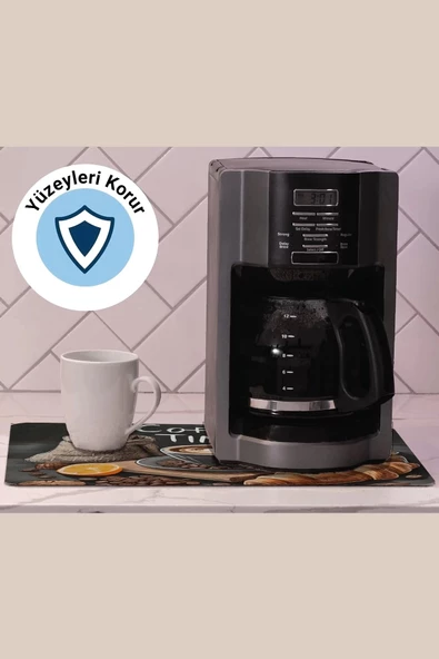 Valerine Life Kahve Makinesi Matı Su Geçirmez Kaymaz Yıkanabilir Çaycı, Çay Espresso Makinesi Pad 35x45cm 27240107 - 2