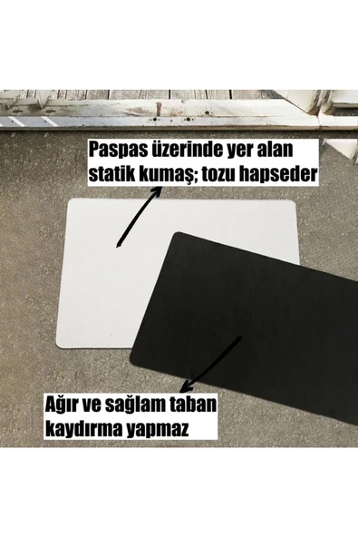 Valerine Life Erkek Kuaförü Yeşil Renk Berber Hoş Geldiniz Kapı Önü Paspası 45x70cm - Resim 3