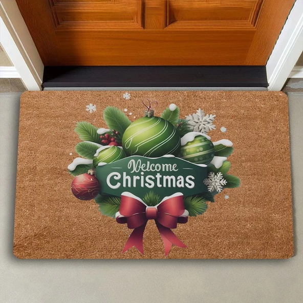 Valerine Life Christmas Welcome Süsü Hoş Geldiniz Kapı Önü Paspası 45x70cm - 2