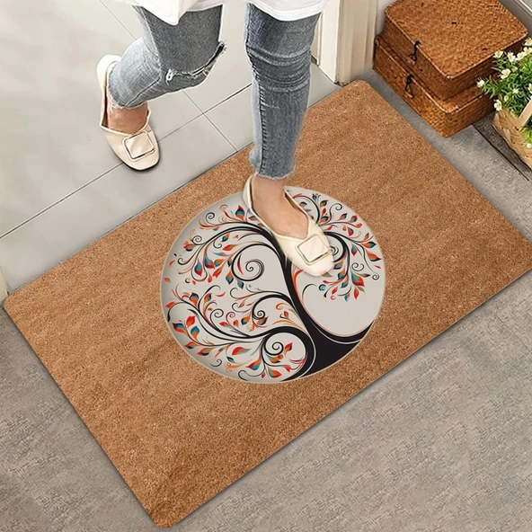 Valerine Life Dilek Ağacı Temalı Kapı Önü Paspası 45x70cm
