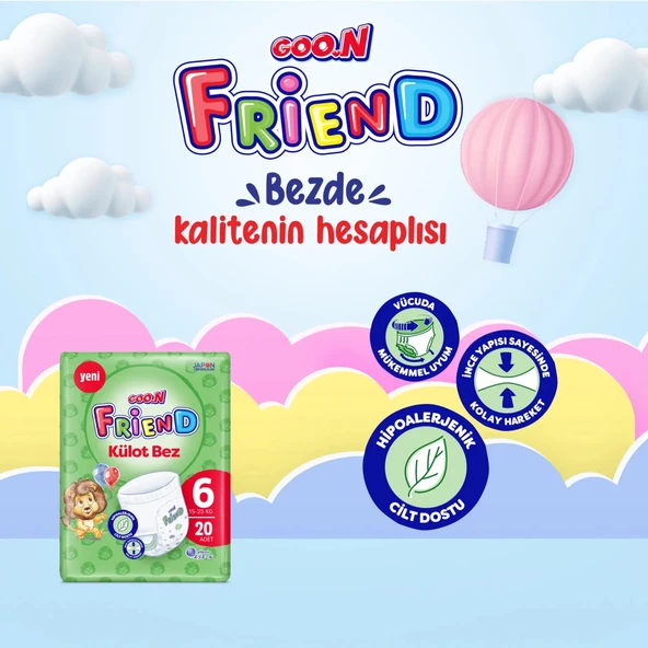 Goon Friend Külot Bebek Bezi Beden:7 (17-30KG) XX Large 168 Adet Avantaj Fırsat Pk - 9