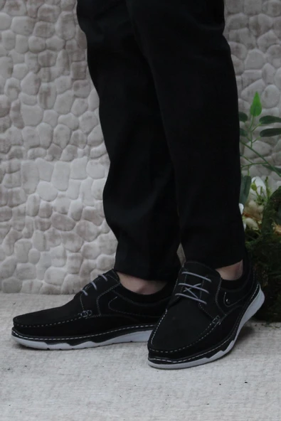 Mehmet Mete 2105-1 Hisaş Nubuk İç Ve Dış Hakiki Deri Erkek Ayakkabı - Resim 3