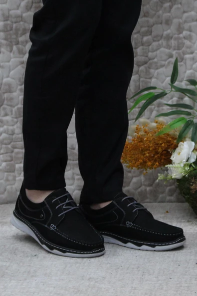 Mehmet Mete 2105-1 Hisaş Nubuk İç Ve Dış Hakiki Deri Erkek Ayakkabı - Resim 2