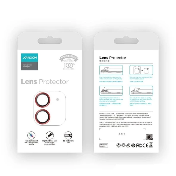 Joyroom JR-PF687 iPhone 12 Renkli Kamera Lens Koruyucu - Resim 5