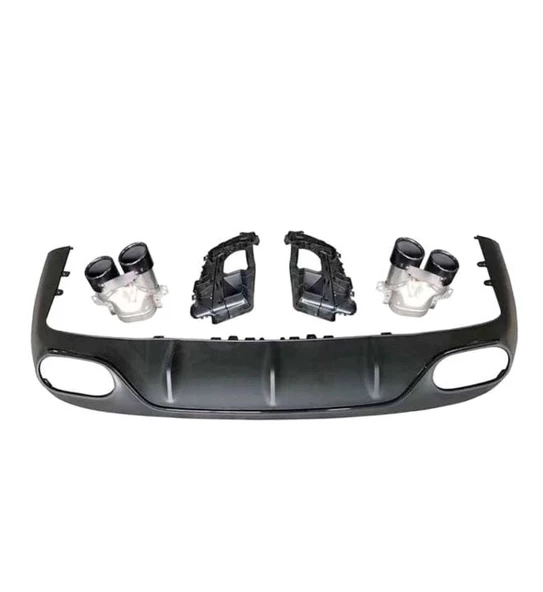 AUTOGP Mercedes w213 coupe c238 arka tampon difüzörü ve egzoz ucu seti 2017+ ürün görseli 1