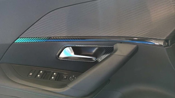 AUTOGP PEUGEOT 2008 IÇ KAPI AÇMA KOLU KAPLAMA - KARBON - 2