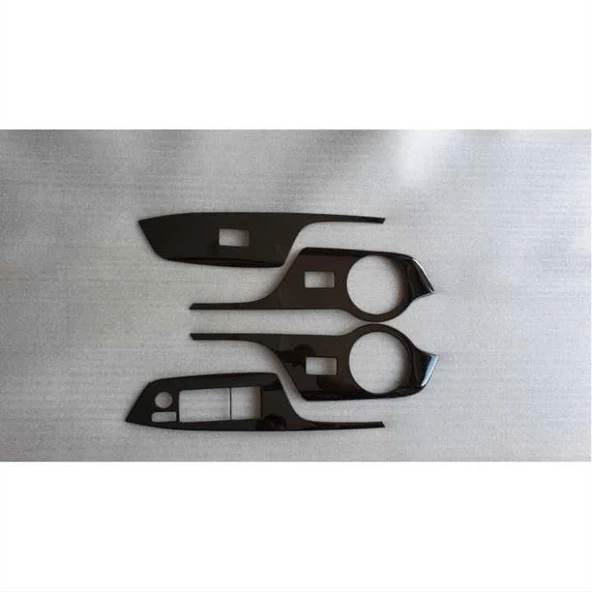 AUTOGP TOYOTA C-HR 2016-2019 KAPI KOLÇAK KAPLAMA TITANYUM SİYAH (AYNA DÜĞMELİ MODEL)