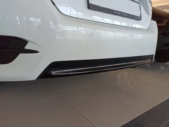 Autogp honda civic fc5 uyumlu arka tampon alt çıta parlak siyah 2016-2020