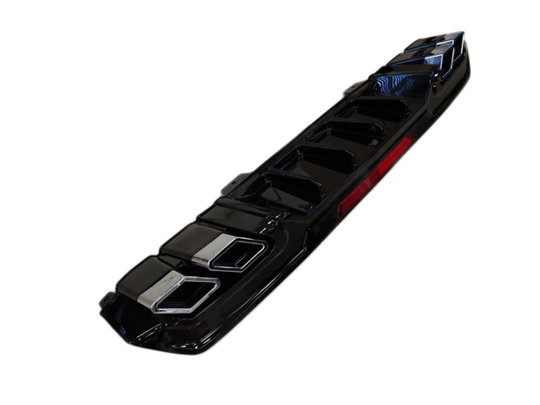 AUTOGP honda civic fc5 uyumlu difüzör kare egzoz parlak siyah  2016-2020 - Resim 2