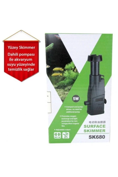 Venus Aqua SK-680 Akvaryum Yüzey Emici Filtre