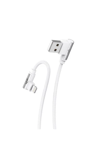 K593 Safe Lightning Usb 90 Derece Gamer Oyuncu Şarj Kablosu - 4