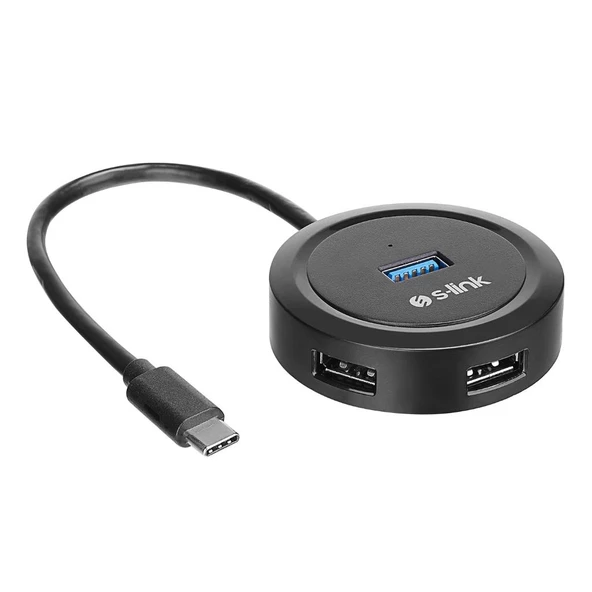 S-link Swapp SW-U340 4 Port Usb 3.0 Gri Type-C Hub