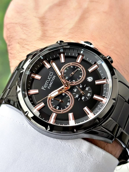 Ferrucci Function FCF.13605FM.05 Çelik Kordon Erkek Kol Saati - Resim 4