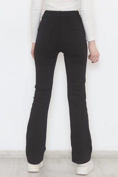 Cepsiz İspanyol Paça Kot Pantolon Siyah - 12606.1431. - 10