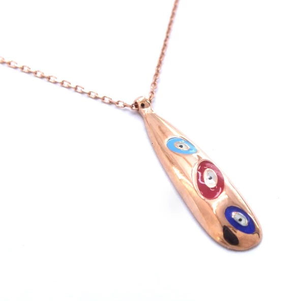 Özel Tasarım Model Rose Gümüş Kolye GK-264 - Resim 4