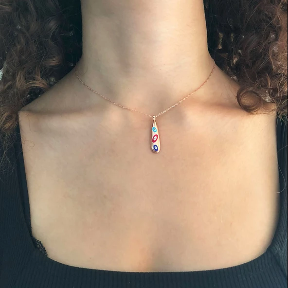 Özel Tasarım Model Rose Gümüş Kolye GK-264 - Resim 2