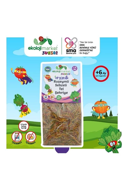 Organik Bebek Ruşeymli Sebzeli Tel Şehriye 250 Gr X 2 Adet - Bebek Makarnası - 2
