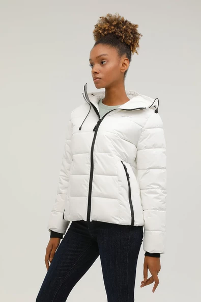 Lumberjack Kadın Oversize Kapüşonlu Kışlık Mont - Sıcak ve Şık - 4